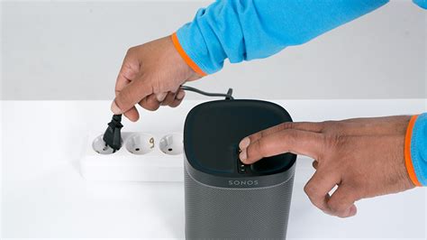 Make sure your <strong>Sonos</strong> product is plugged into power and the LED is flashing green. . Sonos speaker reset